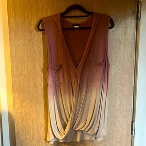 VENUS Ombré Wrap Front Tank Top size L